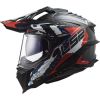 LS2 MX701 EXPLORER CARBON EXTEND adventure helma matná-červená